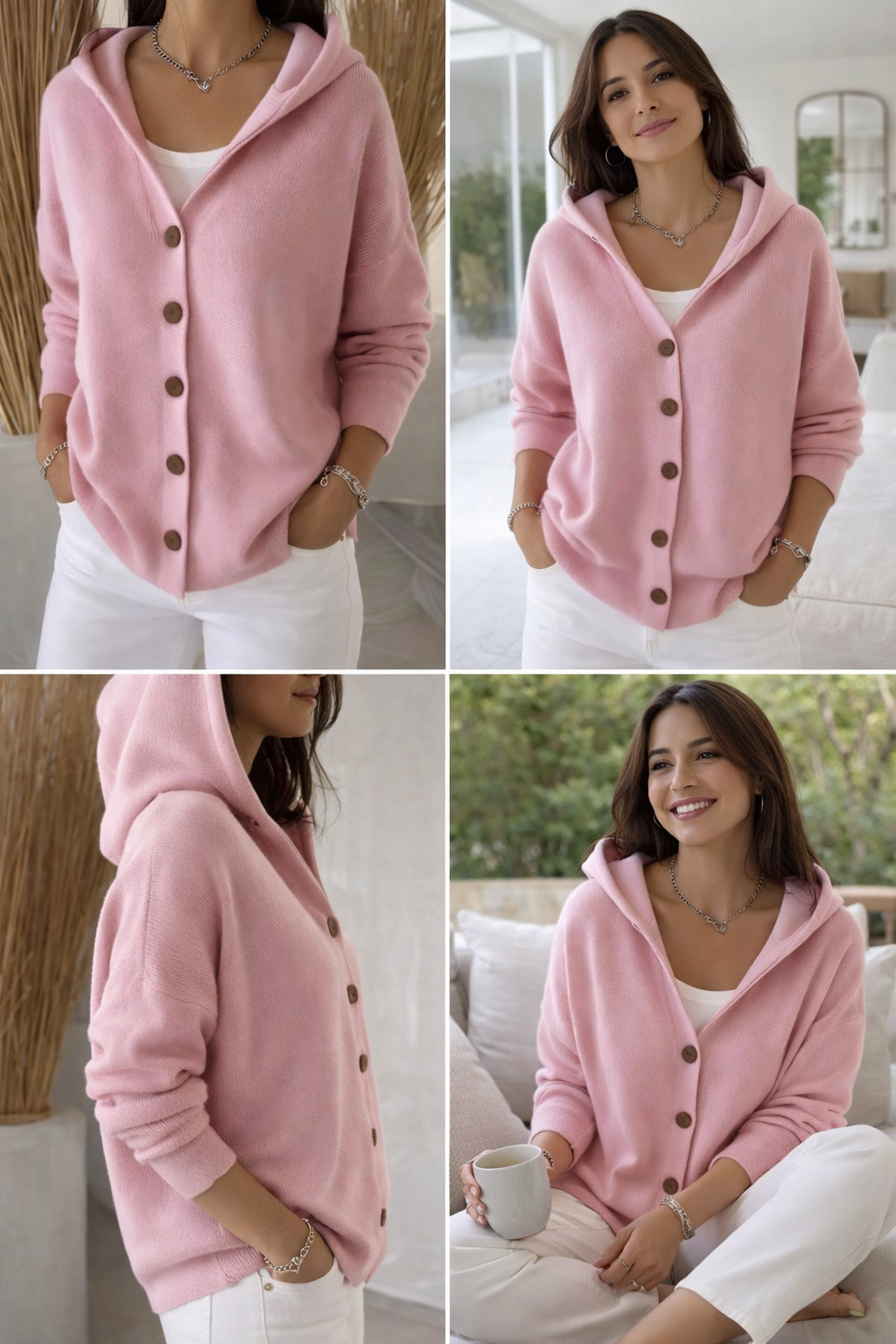 Cardigan a maniche lunghe in cotone